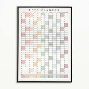 2025 Wall Planner - Muted