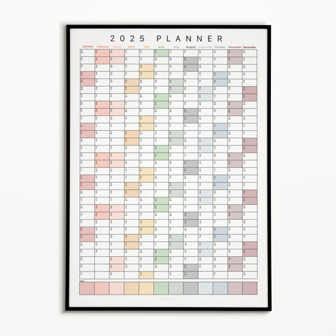 2025 Wall Planner - Muted