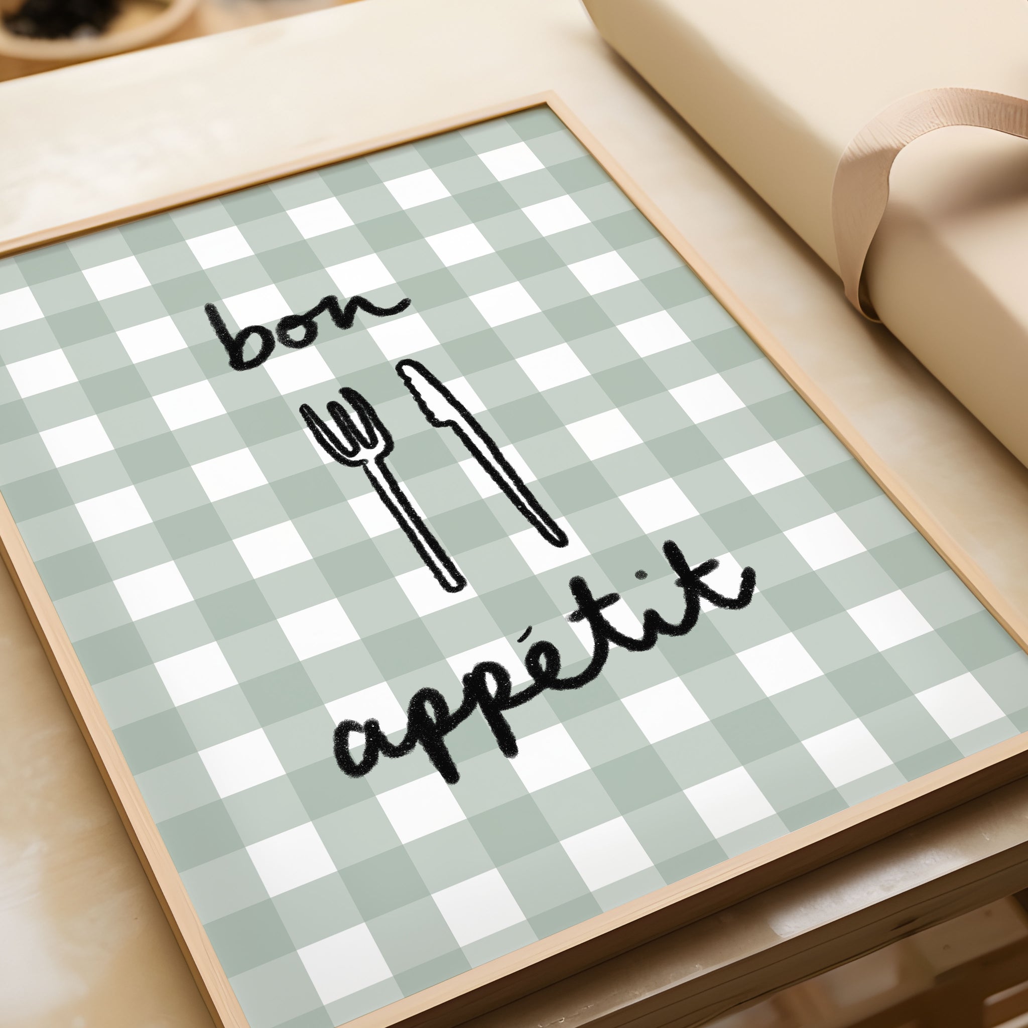 Bon Appetit Gingham print