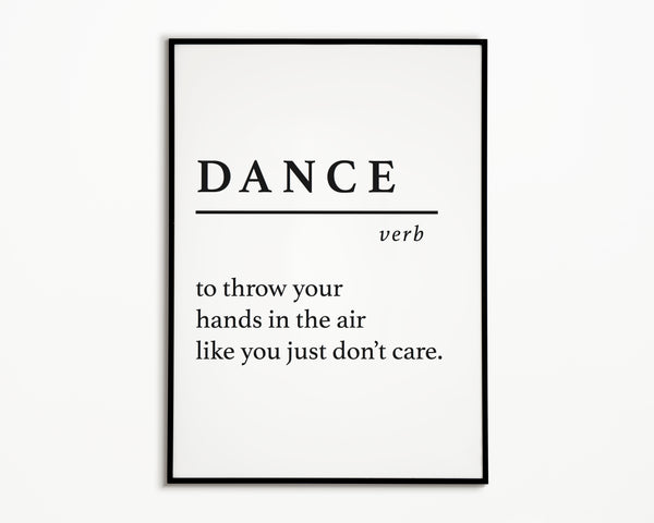 Dance Definition print