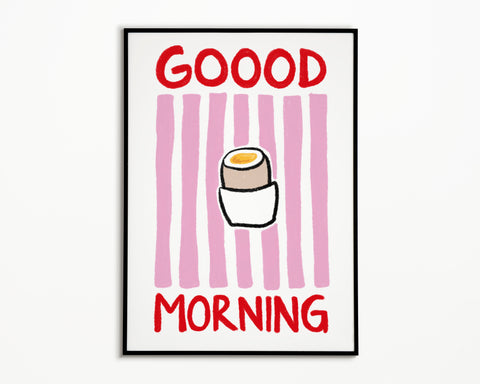 Good Morning Boiled Egg red print