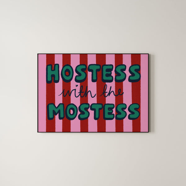 Hostess with the Mostess (green and red) print