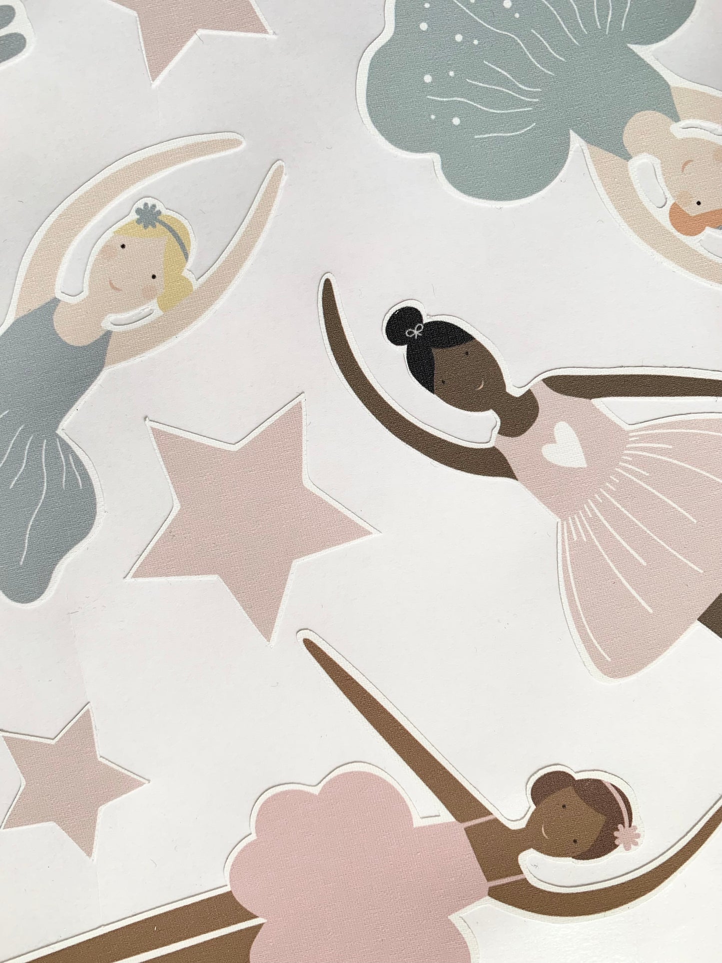 Ballerina Fabric Wall Stickers