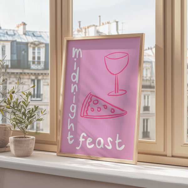 Midnight Feast Light Pink print