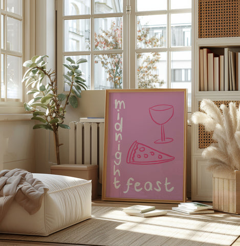 Midnight Feast Light Pink print