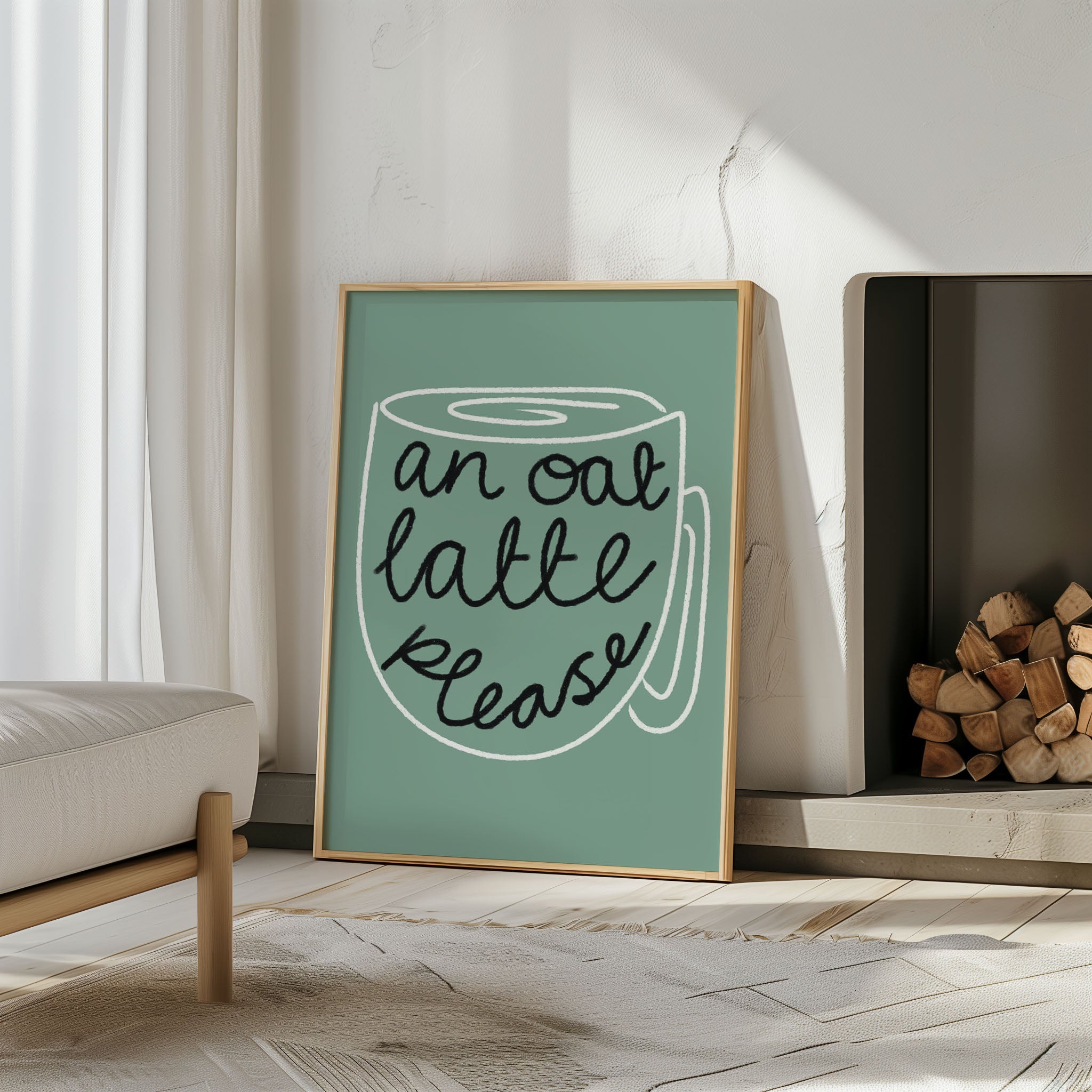 Oat Latte Green print