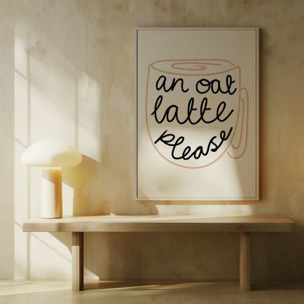 Oat Latte Black print