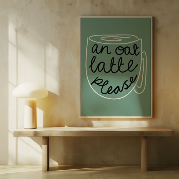 Oat Latte Green print