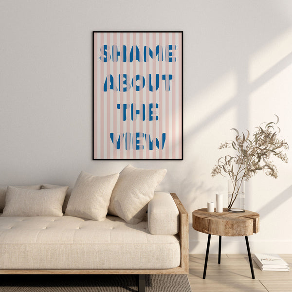 Shame About the View Print - Pink