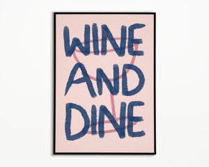 Wine and Dine Blue print