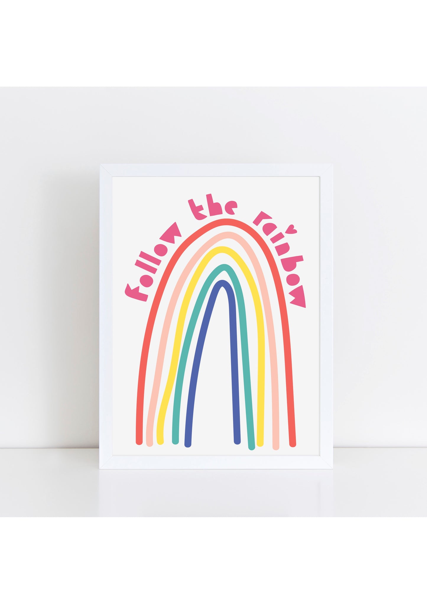 Follow the Rainbow Print - pink